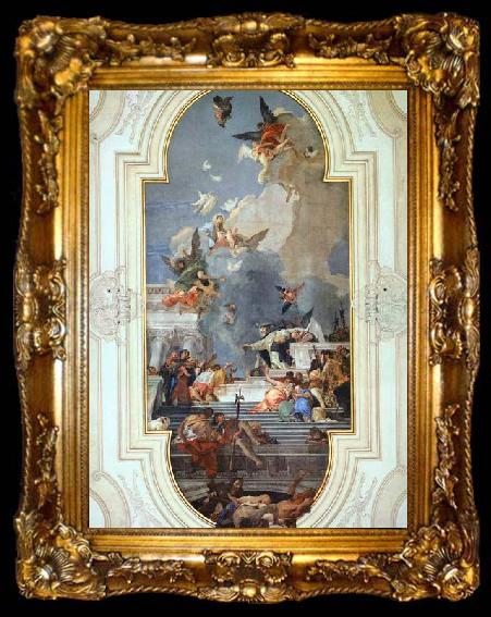 framed  TIEPOLO, Giovanni Domenico The Institution of the Rosary, ta009-2